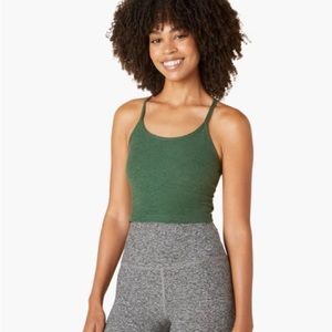 Beyond Yoga Green Ribbed Cropped Tank